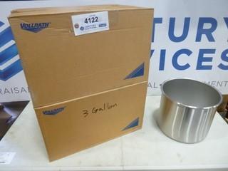 (4) Vollrath 3 Gallon Stainless Steel Pots (EE 3-32)