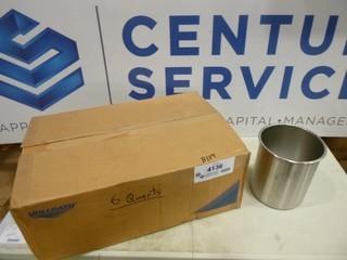 (6) Vollrath 6 Quart Stainless Bain-Marie Pots (EE 3-32)