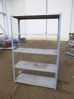 5 Tier Steel Shelving Unit, 48" L x 18" W x 75" H