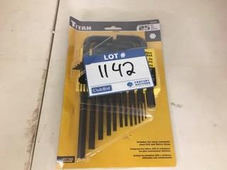 NEW Titan 25PC Hex Key Set.