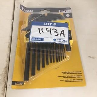 NEW Titan 25PC Hex Key Set.