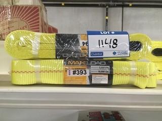 (2) Maxload 2" x 20" Tow Strap (Up To 10,000Lbs).