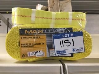 Maxload (2) Pack Tow Straps ( Up To 20,000Lbs).