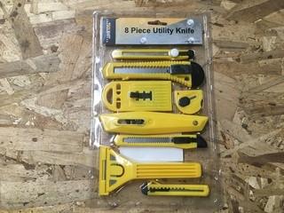 NEW 8Pc Utility Knife Set.