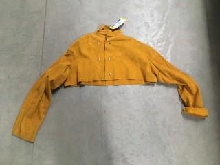 Watson Leather Cape With Sleeves.