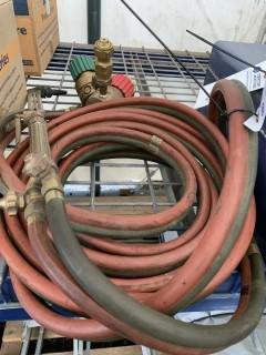 Oxy Acetylene Hose With Gauges And Torch .