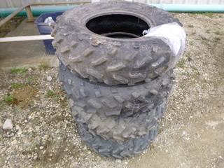 (2) Used Dunlop ATV Tires, KT405, Size 25x10-12, (2) Used Dunlop ATV Tires, KT121, Size 25x8-12  (WR5-23)