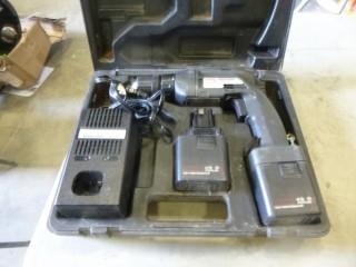 Sears Cordless 3/8 Drill, C/w Charger, Batteries and Case (W2-2-3)