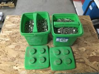 (2) Tubs Of Finishing Nails.