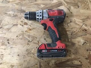 Cordless 18 Volt Milwaukee Drill, With Battery.