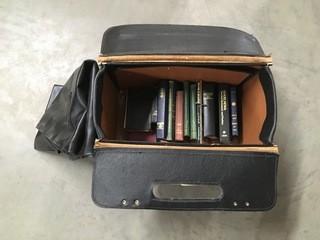 Leather Suitcase Full Of Biblical/Testament Books.