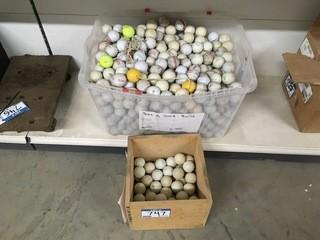 Tub Of Golf Balls.