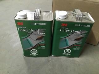 (2) Jugs Of 3M,30 Green Latex Bond.