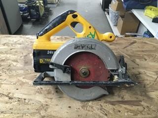 Dewalt Skill Saw, 24 Volt Battery Included.