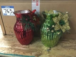 (7) Christmas Decorated jars.