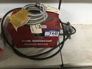 Flex Gas Line, Universal 30,000 BTU/HR Heater.