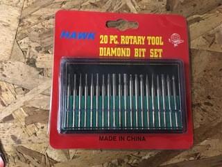 New 20 Piece Diamond Bits For Rotary Tools.