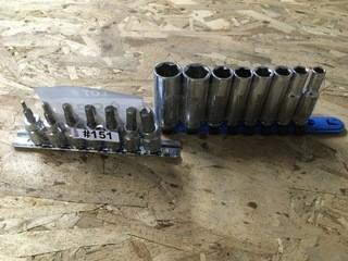 3/8" Deep Socket Drive Rail, Metric Hex Key Rail.