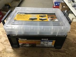 Titan Stackable Storage Tote (Damaged).