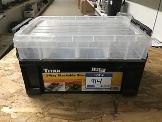 Titan Stackable Storage Tote (Damaged).