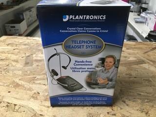 New Plantronics Telephone Headset System.