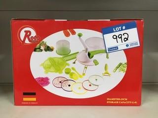 New Roto Chef Slicer/Cutter, W/5 Disks.