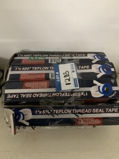 (7) Boxes Teflon Tape, 1" X 520.