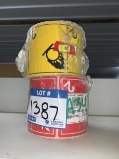 (500) Of Each, Corrosive Gas Labels, Oxidizer Labels.
