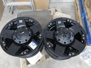 (4) XD Rock Star Rims, (1 Damaged), 8 Bolt, 18".