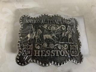 National Finals Rodeo 1987 Buckle, 5th Edition Anniversary Series.