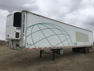 2001 Great Dane 53' T/A Van Trailer c/w Air Ride Susp., Thermo King Reefer 11R22.5 Tires. S/N 1GRAA06212W014814