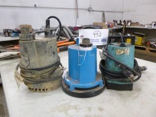 Qty Of (3) Submersible Pumps