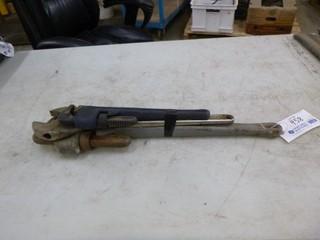 (2) Pipe Wrenches And (1) Adjustable Wrench