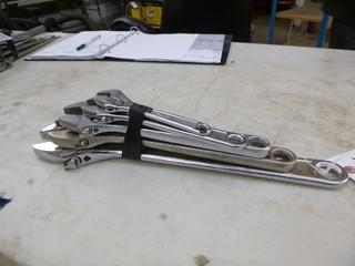 Qty Of (5) Assorted Size Adjustable Wrenches