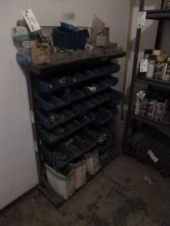 Shelving Unit C/w Qty Of Nuts, Bolts And Misc Supplies