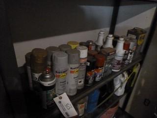 Qty Of Areosol Cans, Lubricants And Fiberglass Repair Kit