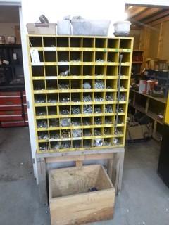 72-Compartment Bolt Bin C/w Contents