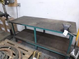 72in X 32in X 28in Work Bench C/w Vise
