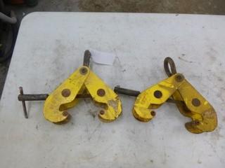 (2) 2-Ton Beam Clamps