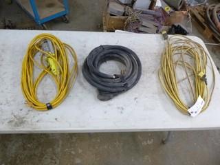 Welding Power Cord, 25ft Trouble Light And 50ft Extension Cord