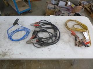 (2) Sets Of Booster Cables C/w Extension Cord