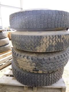 (4) 10.00R20 Tires, 14 P.R, Inner Duels (WR4-5)