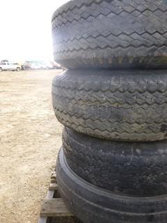 (2) 10-16.5 LT Tires w/ Rims, (1) 8.7516.5 LT Tire w/ Rim, (1) 225/70R199.5 Tire w/ Rim (WR4-20)