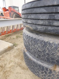 (2) 10.00R20 Tires, P.R, (1) 11R22.5 Tire, Inner Duels (WR4-27)