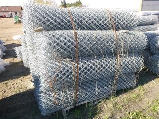 450' of 2.25" x 9 Gauge x 6' High Galvanized Chain Link Mesh Knuckle Barb (NF-3)