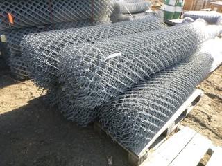 150' of 2" Gauge x 6' High Galvanized Chain Link Mesh Knuckle Barb (NF-3)