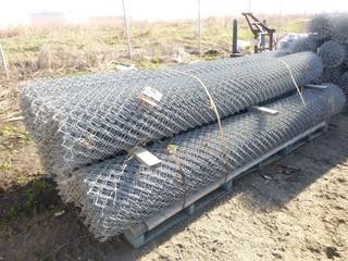 450' of 2" x 9 Gauge x 12' High Galvanized Chain Link Mesh knuckle Top and Bottom