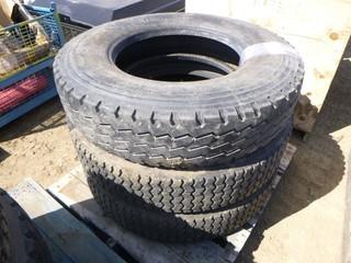 (2) 11R24.5 Tires, 16 P.R, (1) 11R22.5 Tire (WR4-26)