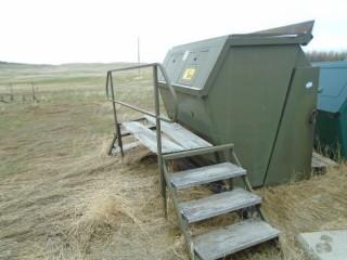 Selling Off-Site 7.5 Yard Hyd. Refuse Bin. (N) Located just north of Calaway Park For Viewing Call Jon (780)621-6499.