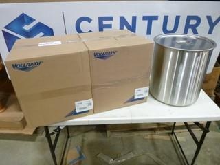 (2) Vollrath Stainless Steel Pot w/ Cover (EE 3-31)